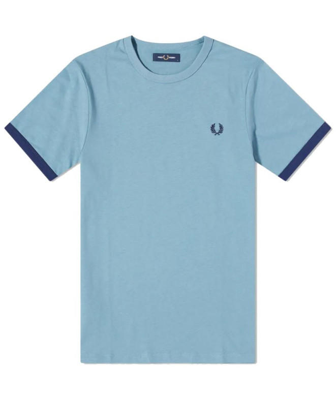 Camiseta Fred Perry Ringer azul Hombre