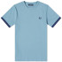 Camiseta Fred Perry Ringer azul Homem