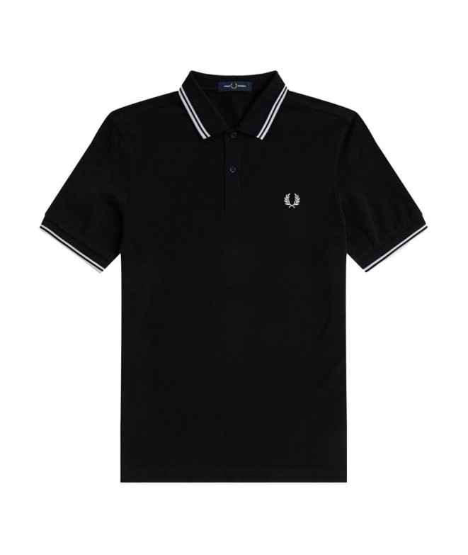 Polo Fred Perry Twin Tipped negro Hombre