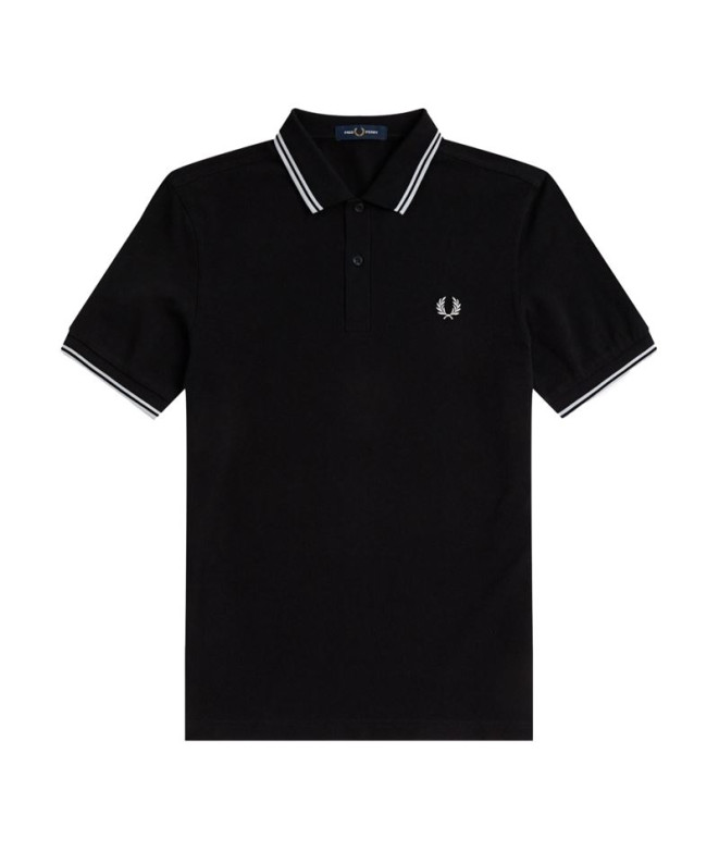 Polo Fred Perry Twin Tipped noir Hommes