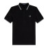 Polo Fred Perry Twin Tipped noir Hommes
