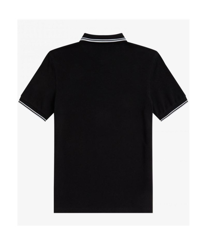 Pólo Fred Perry Twin Tipped preto Homem