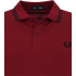 Polo Fred Perry Twin Tipped vin rouge Hommes