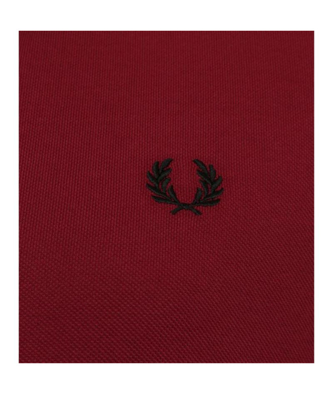 Polo Fred Perry Twin Tipped vin rouge Hommes