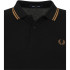 Polo Fred Perry Twin Tipped noir/or Hommes