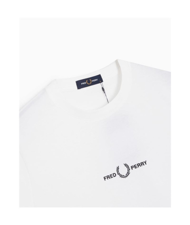 Fred Perry T-shirt brodé blanc Homme