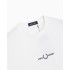 Fred Perry T-shirt bordada branca Homem