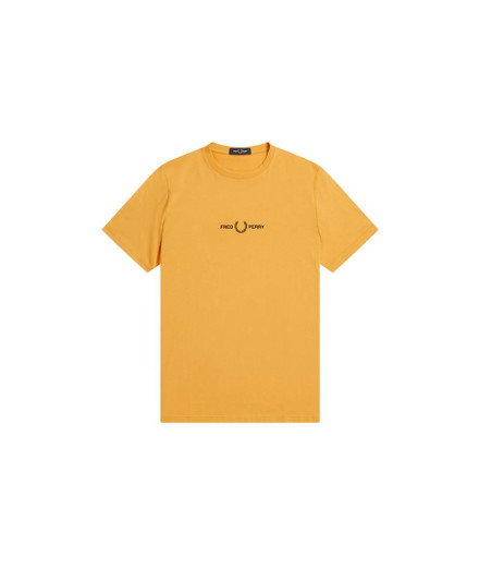 Camiseta Fred Perry Embroidered amarillo Hombre Camiseta Fred Perry Embroidered amarillo Hombre