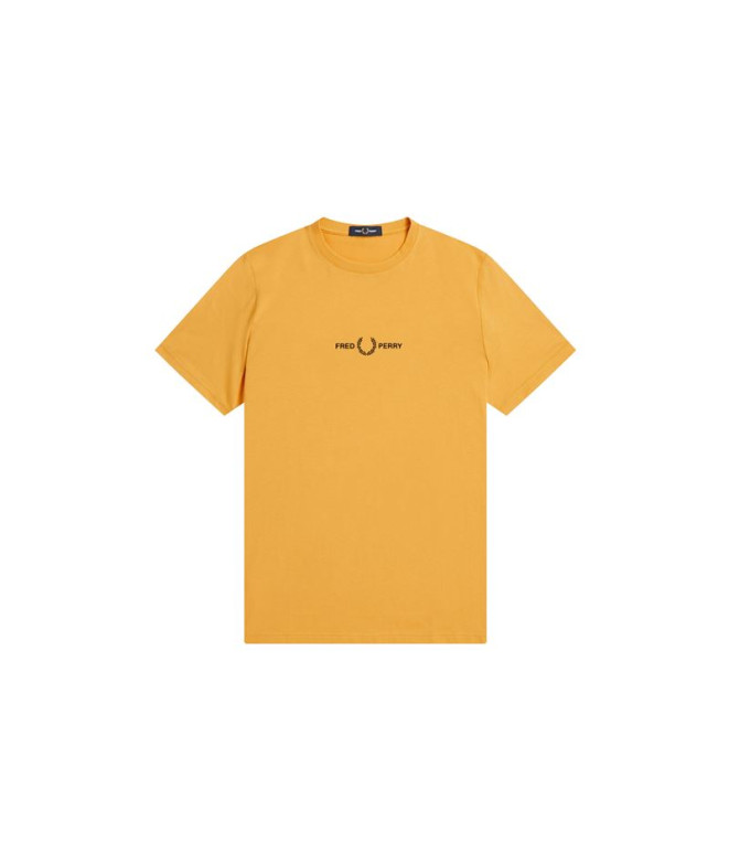 Camiseta Fred Perry Embroidered amarillo Hombre