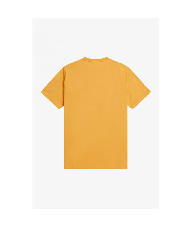 T-Shirt Fred Perry bordada amarela para homem