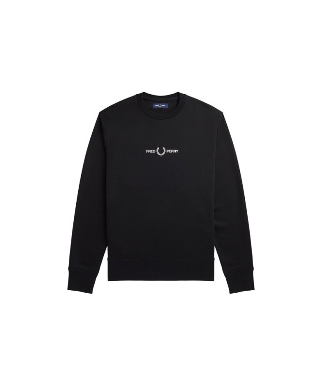 Sudadera Fred Perry Embroidered negro Hombre