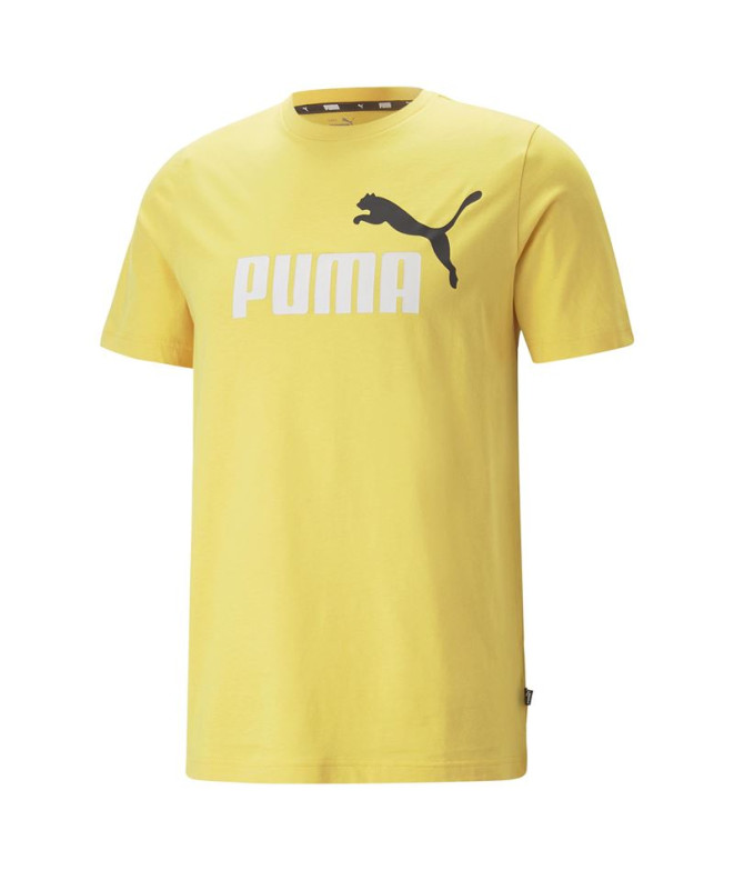 Camiseta Puma Essentials+ 2 Col Logo Hombre Amarillo