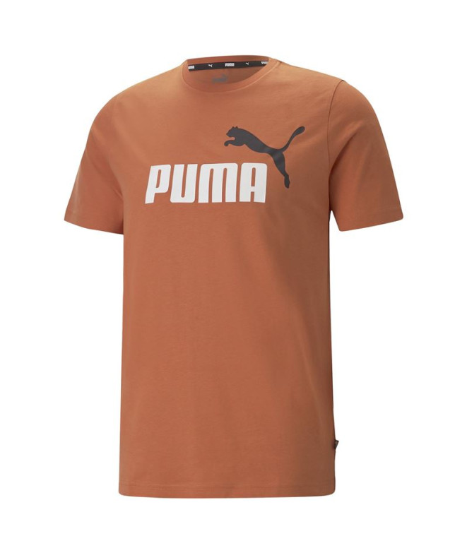 Camiseta Puma Ess+ 2 Col Logo Hombre Marrón