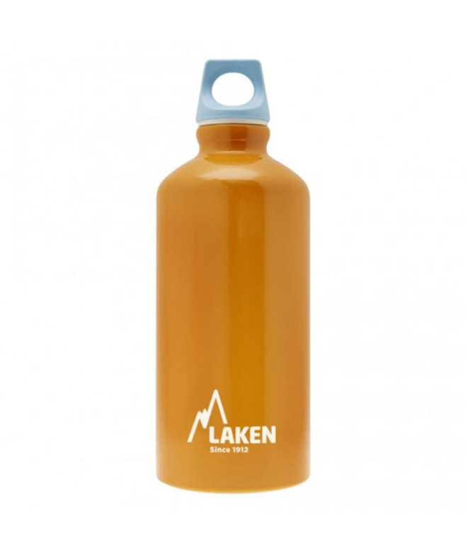 Botella Aluminio Futura 0,6 L.-tapón azul -Naranja
