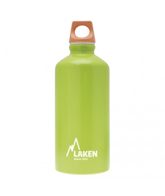 Botella Aluminio Futura 0,6 L.-tapón rosa -Verde