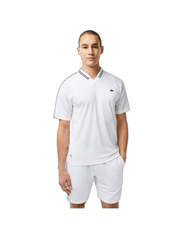 Polo Lacoste Tennis × Daniil Medvedev Hommes Blanc
