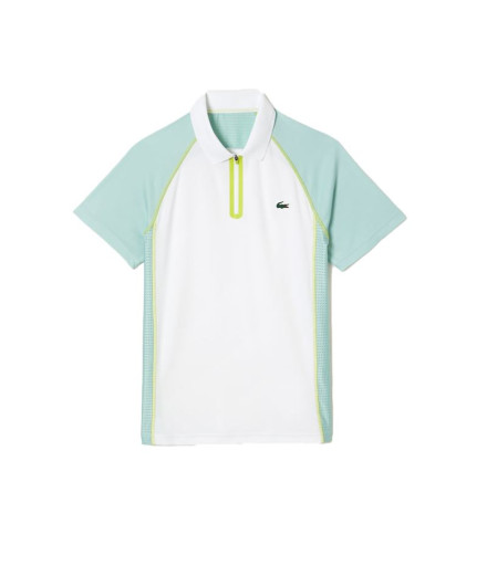 Polo Lacoste Sport Zippered Contrast Placket Tennis...