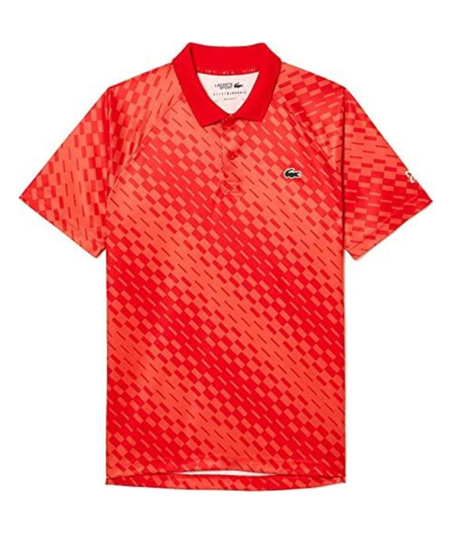 Camisa pólo Lacoste Sport x Novak Djokovic Regular Fit Pique Red Men's