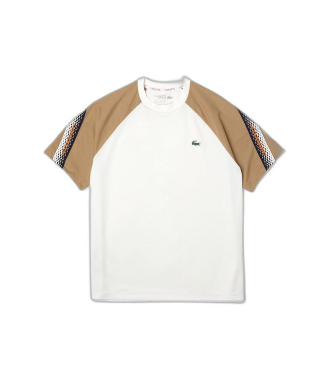 Camiseta Lacoste Sport Regular Fit Color-Block Tennis Blanco Hombre