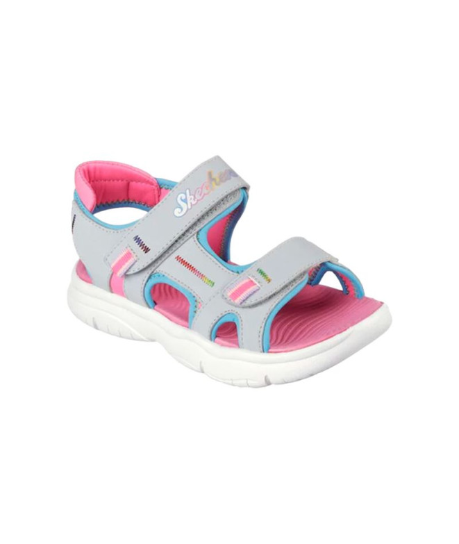 Sandálias Skechers Flex Splash Menina Cinza