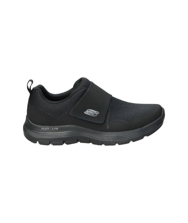 Sapatilhas Skechers Flex Advantage 4.0 Homem Malha preta/sintético/couro/estriado