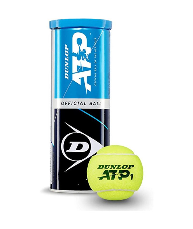 Tube de 3 balles de tennis Dunlop ATP Official