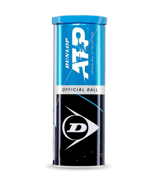 Tube de 3 balles de tennis Dunlop ATP Official