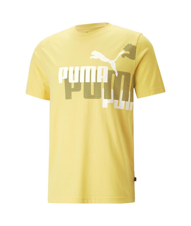 Camiseta Puma Ess+ Logo Power Semente de mostarda