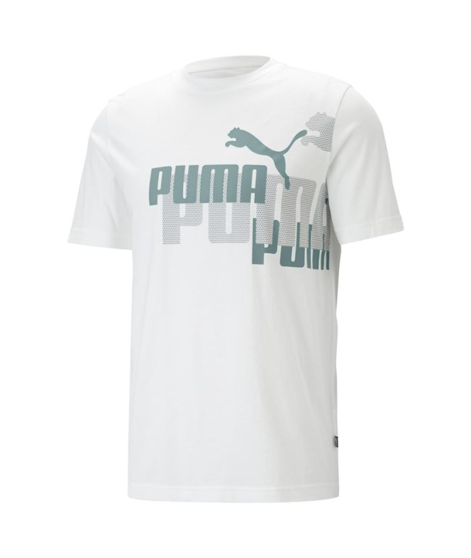 Camiseta Puma Ess+ Logo Power White