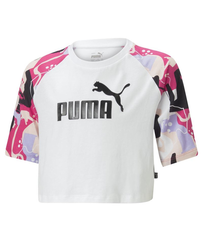 T-shirt Puma Ess+ Street Art Ragl Fille White