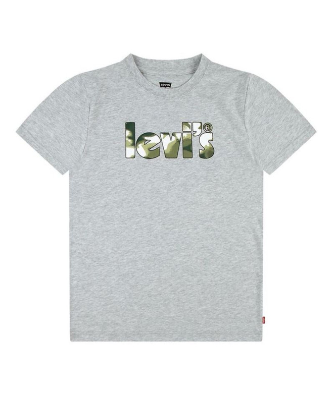 Levi's Camo Poster Logo Gray Heather Boy's T-Shirt