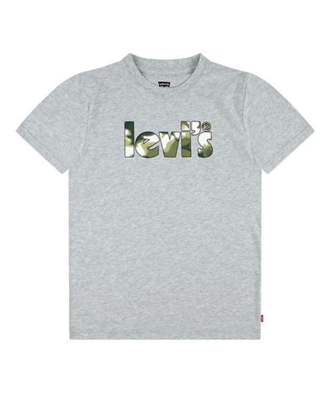 Camiseta Levi's Camo Poster Logo Gray Heather Niño