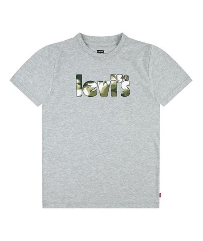 Levi's Camo Poster Logo Gray Heather Boy's T-Shirt