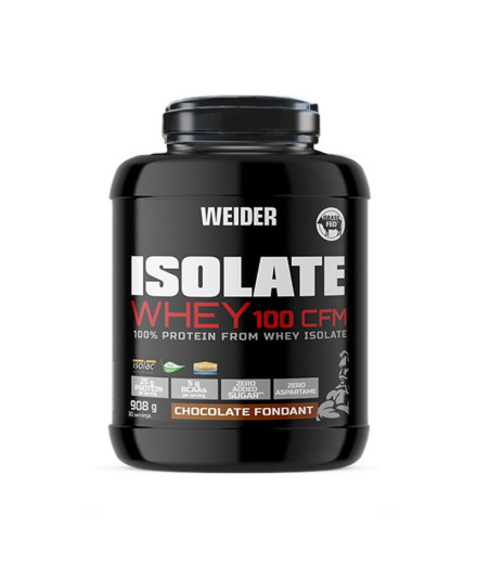 Batido de Proteinas Weider Isolate Whey 100 CFM Choco 908Gr