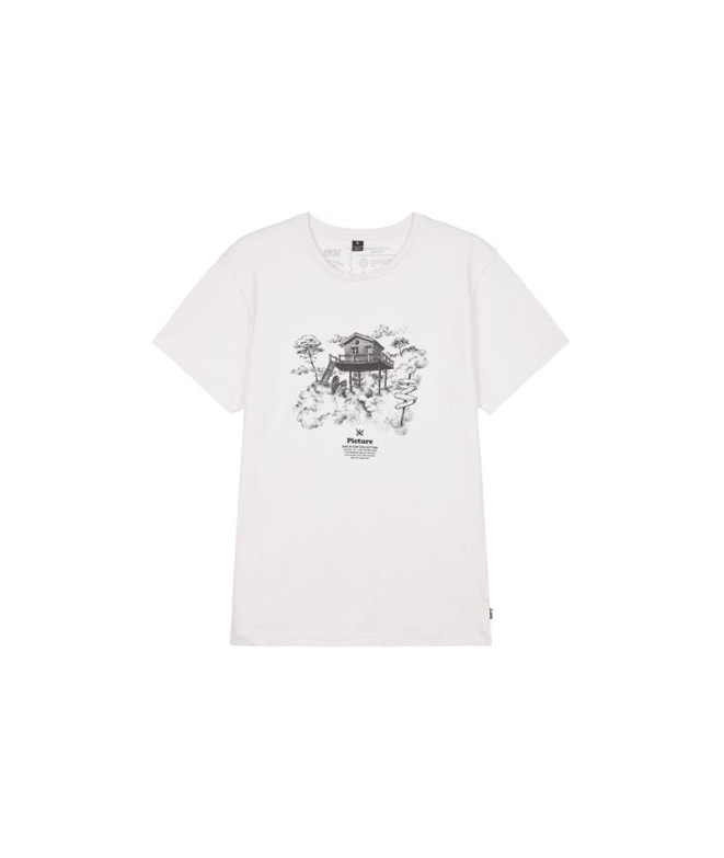 Camiseta Picture D&S Surf Cabin Natural Blanco Hombre