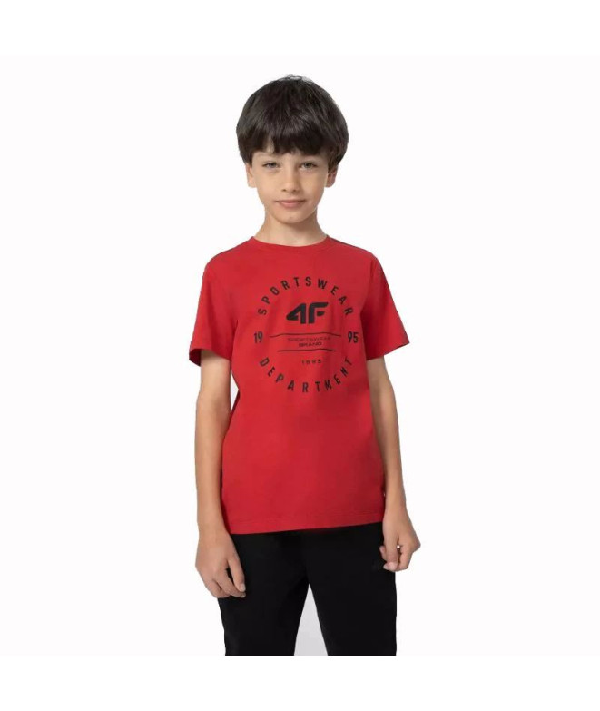 T-shirt 4F M294 Rapaz Vermelho