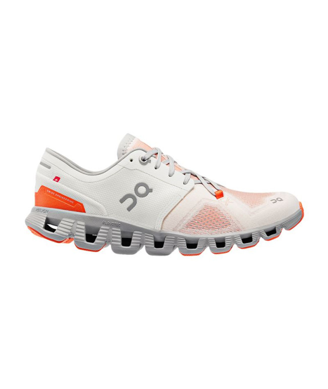 Chaussures de Running On running Cloud X 3 Femme White