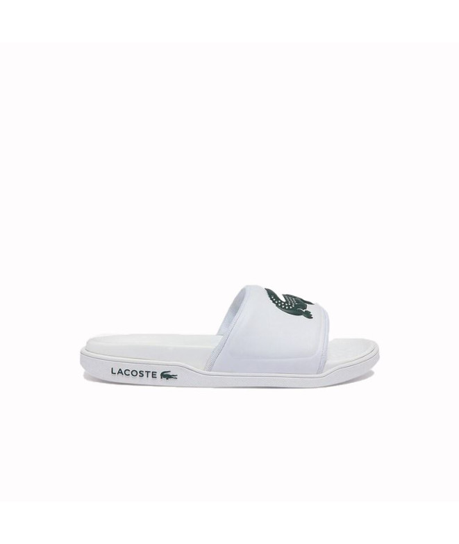 Flip Flops Lacoste Croco Dualiste Synthetic Logo Strap Women's White