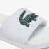 Flip Flops Lacoste Croco Dualiste Synthetic Logo Strap Women's White