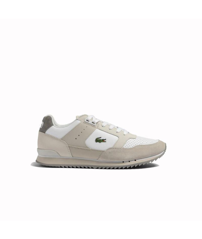 Chaussures Lacoste Partner Piste Cuir Blanc Chaussures Hommes