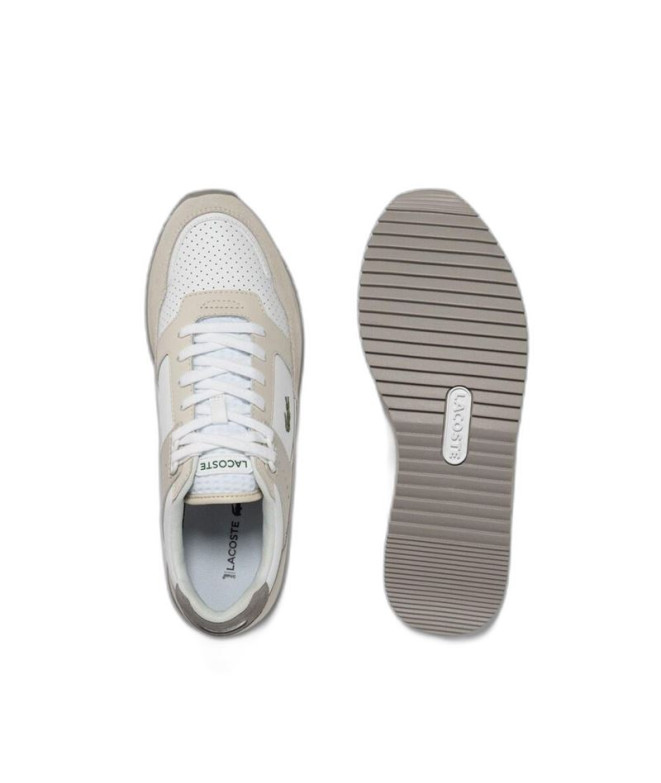 Chaussures Lacoste Partner Piste Cuir Blanc...