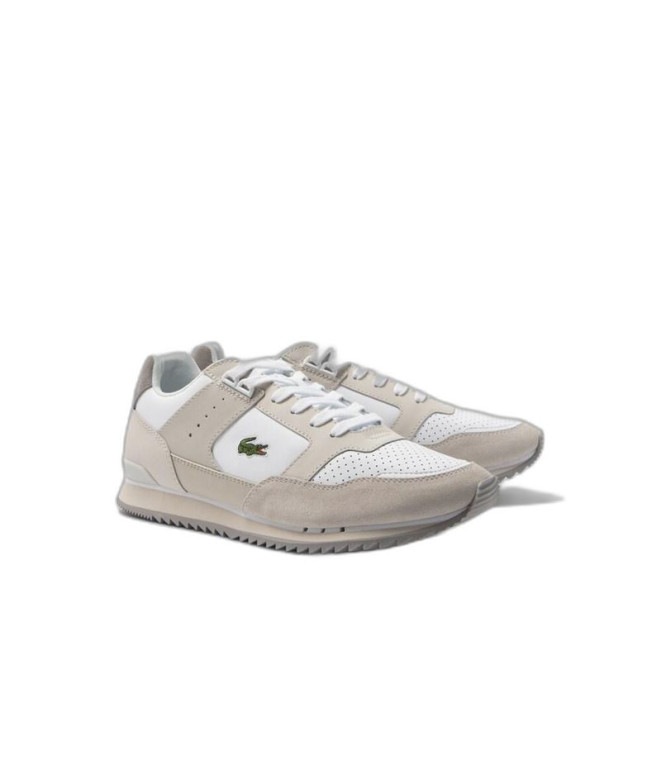 Chaussures Lacoste Partner Piste Cuir Blanc...