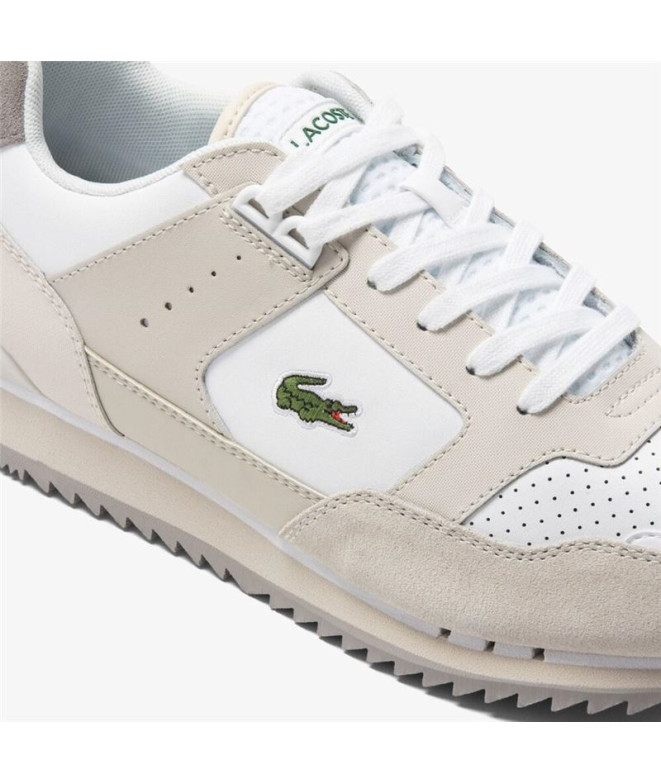 Chaussures Lacoste Partner Piste Cuir Blanc...