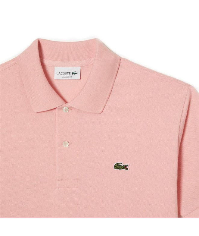Polo Lacoste Fit L.12.12 Rose Homme