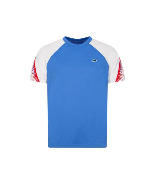 Camiseta de Tenis Lacoste Sport Regular Fit Color-Block Tennis Azul Hombre