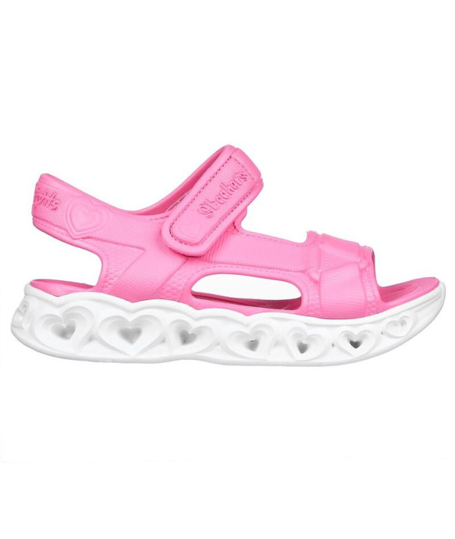 Zapatillas Skechers Heart Lights Sandals Niña Pink Mesh/Multi Trim