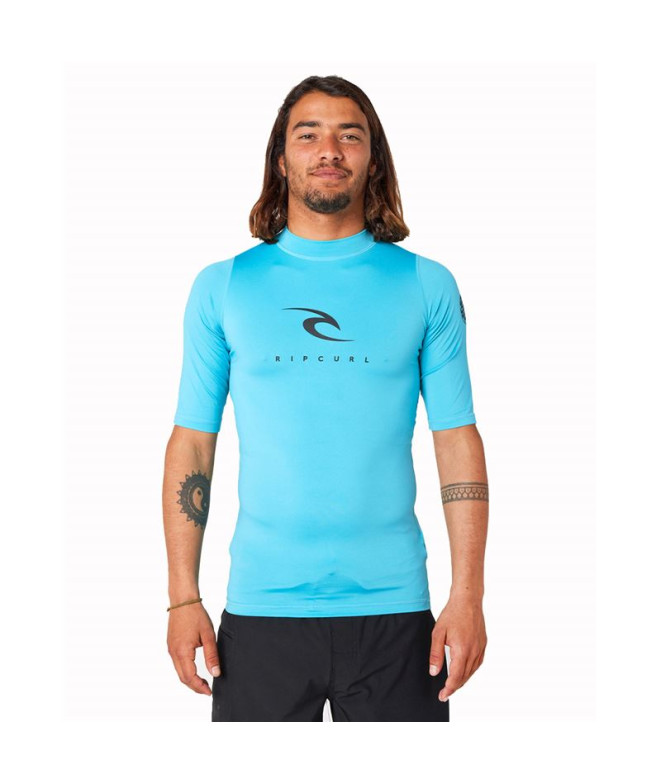 T-shirt Rip Curl Licra Rip Curl Corps S/S Homme Bleu turquoise
