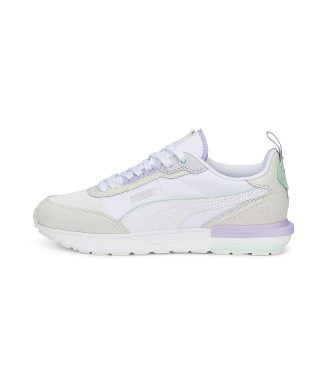 Chaussures Puma R22 pour femmes, gris vaporeux