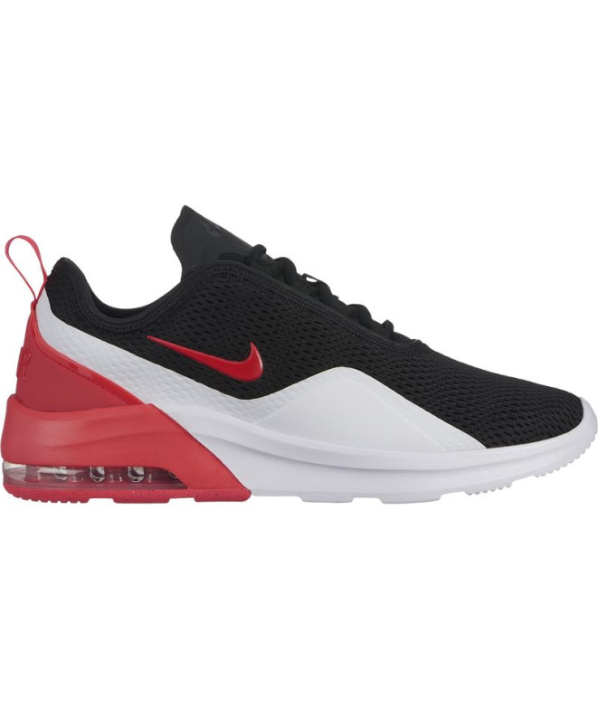 -running- Nike Air Motion 2 Preto Branco Vermelho Sapatilhas para homem
