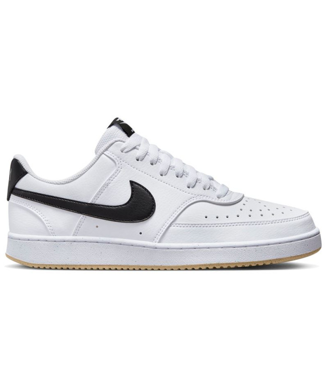 Chaussures Nike Court Vision Low Next Nature Chaussures Hommes Blanc Noir Beige